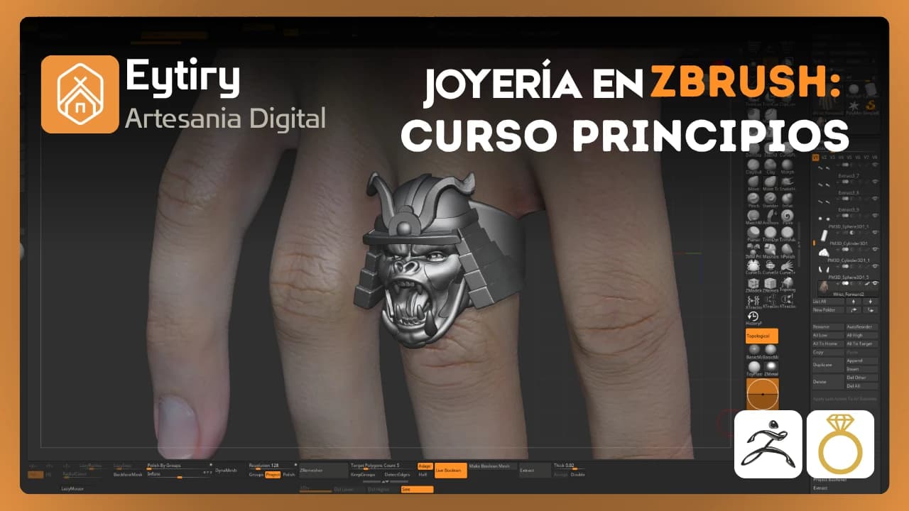 Portada del curso Zbrush Joyeria Principios